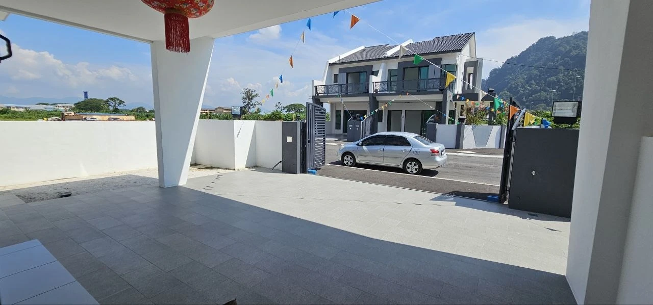 Ampang Cove double storey landed homes with Ipoh limestone hills